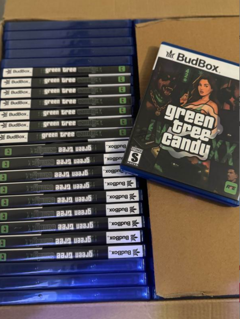 Bulk inventory of Green Tree Candy stash boxes